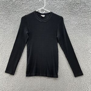 Transit Par Such Sweater Womens Medium Black Ribbed Knit Slim Fit Layering